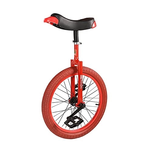 Einräder : Einrad Rote Einräder für Erwachsene Kinder - Stahlrahmen, 20 Zoll One Wheel Balance Bike Für Teenager Männer Frau Junge Reiter, Berg Im Freien