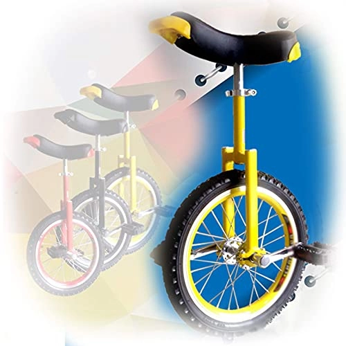 Einräder : Einrad, Verstellbare H?he Mit Verchromtem Rad Stark Und Robust 16 / 18 / 20 / 24 Zoll for Erwachsene Kinder (Color : Yellow, Size : 18 inches)