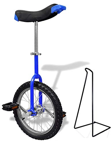 Einräder : Funsport Einstellbares Einrad 16" Zoll Mit Stnder Blau