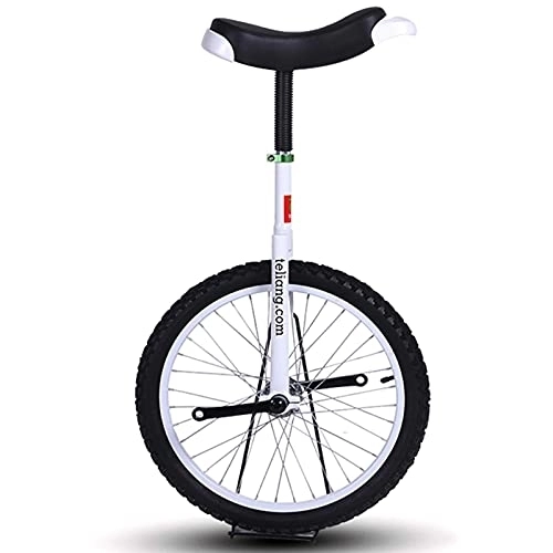 Einräder : FZYE Weiß 20-Zoll-Balance-Radfahren für Erwachsene Männer / Profis, 16'' / 18'' Rad Einräder für große Kinder / kleine Erwachsene, Outdoor-Sport-Fitness-Übung