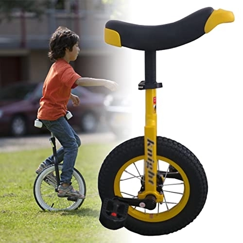 Einräder : HWBB Einrad 12" Zoll Kleines Rad Einrad für Einsteiger / Kinder, für Personen Von 36 Zoll - 53 Zoll Groß, Höhenverstellbares Laufrad (Color : Yellow)