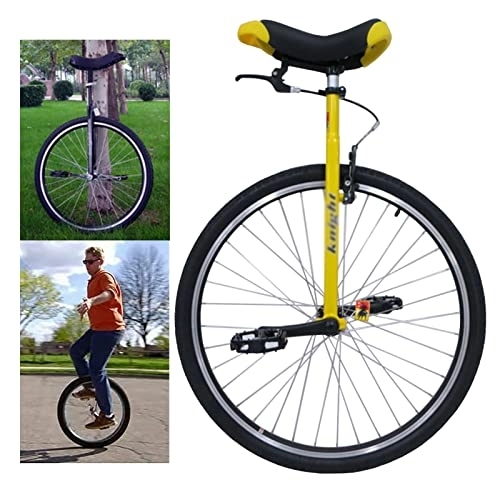 Einräder : HWBB Einrad 28 Zoll Laufrad Einrad mit Extra Großem Reifen & Handbremse, für Hochgeschwindigkeitsradfahren / Straßenfahrten, Große Menschen Anfänger Radfahren Übung Sport (Color : Gold)