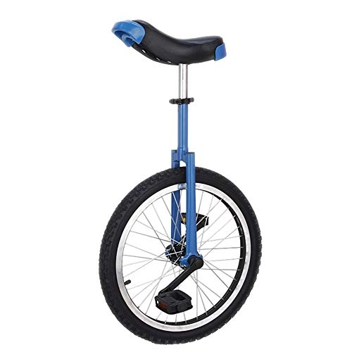Einräder : HWF Einrad 16"Rad Einrad, Komfortsattelsitz Rutschfester Reifen Chrom 16 Zoll Stahlrahmen Fahrradzyklus, Tragende 150 Pfund (Color : Blue)