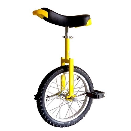 Einräder : HWF Einrad Kinder 18" Rad Einrad mit Alufelge, Einstellbares Fahrrad Zyklusbilanz für Anfänger Kinder / Jungen / Mädchen, Bestes Geburtstagsgeschenk, 4 Farben Optional (Color : Yellow)