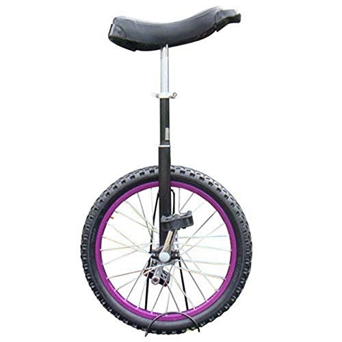 Einräder : HWF Einrad Kinder Kinder / Erwachsene / Jugendliche Einrad Im Freien, 14 / 16 / 18 / 20 Inch Rad Einrad Balance Radfahren mit Alufelge, Starter Anfänger Uni-Cycle, Lila (Color : Purple, Size : 20")