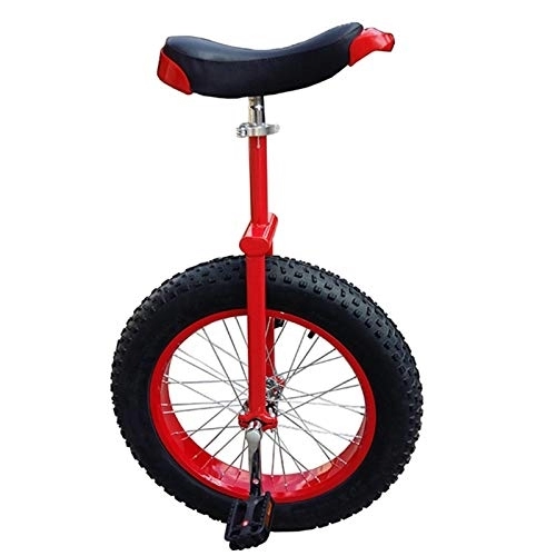 Einräder : HWF Einrad Kinder Schwerlast Erwachsene Einrad für Große Leute / Große Kinder / Mama / Papa, 20 / 24 Zoll Rad Einrad mit Alu Rim Extra Thick Tire, Last 150kg / 330Lbs (Color : Red, Size : 24 Inch Wheel)