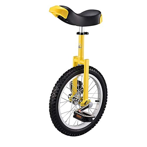 Einräder : HWLL Einräder 16" / 18" Rad Einrad mit Starkem Manganstahlrahmen, für Anfänger und Profis Zum Üben des Reitens (Color : Yellow, Size : 18")