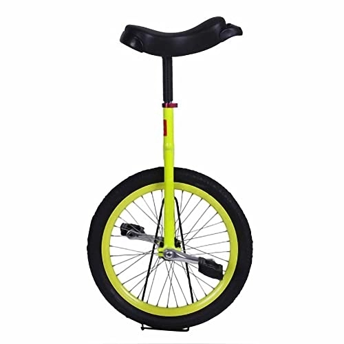 Einräder : HXFENA Einrad, AnfäNger Kinder Erwachsene Verstellbar Skidproof Acrobatic Bike Wheel Balance RadsportüBung mit StäNder / 20 Inches / Yellow