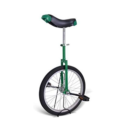 Einräder : JUIANG 20 Zoll Dicker Aluminiumring Erwachsenentrainer Einrad - Verstellbare Höhe Einrad Outdoor - Leicht und langlebig - rutschfest Einrad - Für Anfänger, Kinder und Erwachsene Green