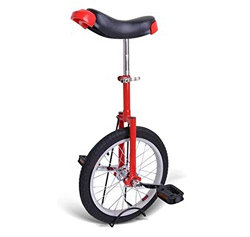 Einräder : JUIANG 20 Zoll Dicker Aluminiumring Erwachsenentrainer Einrad - Verstellbare Höhe Einrad Outdoor - Leicht und langlebig - rutschfest Einrad - Für Anfänger, Kinder und Erwachsene red