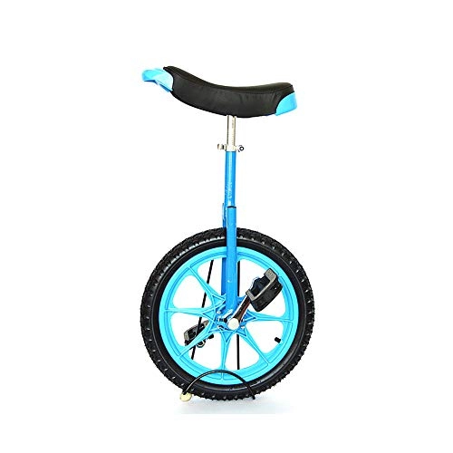 Einräder : JUIANG 361 ° voll festes Design Einrad - Mit verstellbarem Sitz Erwachsenentrainer Einrad - rutschfest und verschleißfest Einrad Outdoor - Geeignet für Kinder, Jugendliche und Anfänger 16 inch Blue