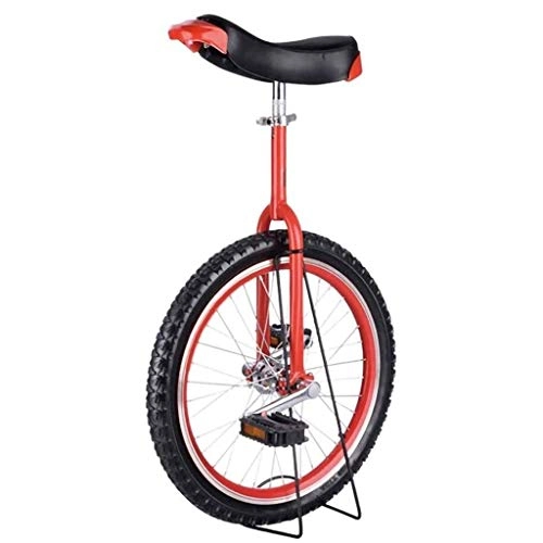 Einräder : lilizhang 18 Zoll Einrad, Balance Radfahren Übung Akrobatik Einzelrad Einstellbarer Brennfest Reifen Konturierter Ergonomischer Sattel for Kinder Anfänger (Color : Red)