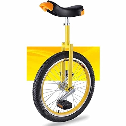 Einräder : LJHBC Luxus Einrad 16" / 18" / 20" Kinder / Erwachsene Trainer Einrad Höhenverstellbar Rutschfester Butyl-Bergreifen Balance Radfahren Gelb(Size:20in)