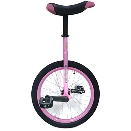 Einräder : Pink Girls / Kids 20 / 18 / 16 Zoll Wheel Pink Einrad, Fashion Free Stand Beginner Bike, for Outdoor Fitness Übung, with Alloy Rim & Cozy Saddle, 20 Zoll