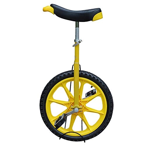 Einräder : TTRY&ZHANG 16"Farbige Rim-Einrad, Kinder / Anfänger / Mädchen / Jungen Balance Radfahren Einräder, Einstellbarer Sattelsitz, für Übung im Freien (Color : Yellow)