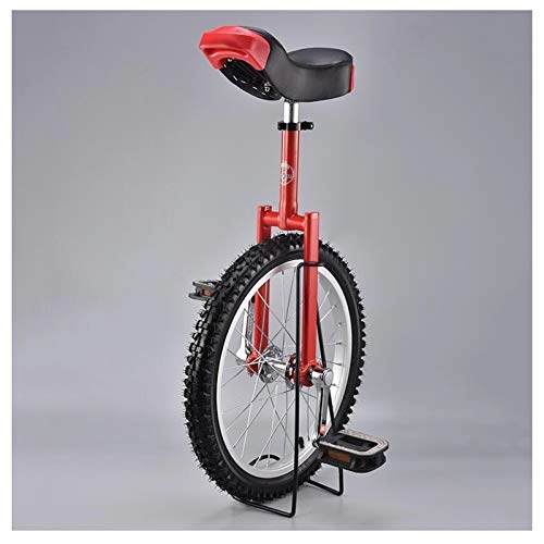 Einräder : TTRY&ZHANG Radfahren mit Einrad-Stand, Hochleistungs-Erwachsene-Einräte, Outdoor-Sport-Fitness-Fahrrad, Last 150kg / 330 £ (Color : RED, Size : 18INCH)