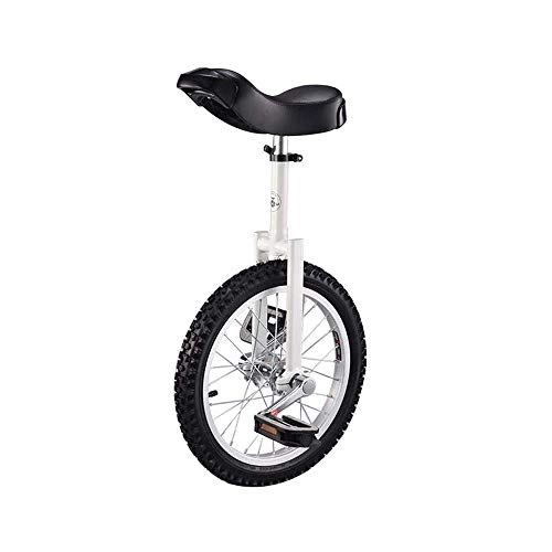 Einräder : Unicycle Fr Kinder, Hhenverstellbar EIN Rad Bike Maximale Belastung 150 Kg 16 Zoll Anti-Rutsch-Gleichgewicht bungs-Sport-Fahrrad, Wei