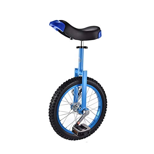 Einräder : ZLSP 16"Zoll Outdoor Unicycle Gerksfester Unicycle Uni-Zyklus für Erwachsene Kinder, EIN Radfahrrad für Jugendliche Mädchen-Reiter, Geschenk (Color : Blue)