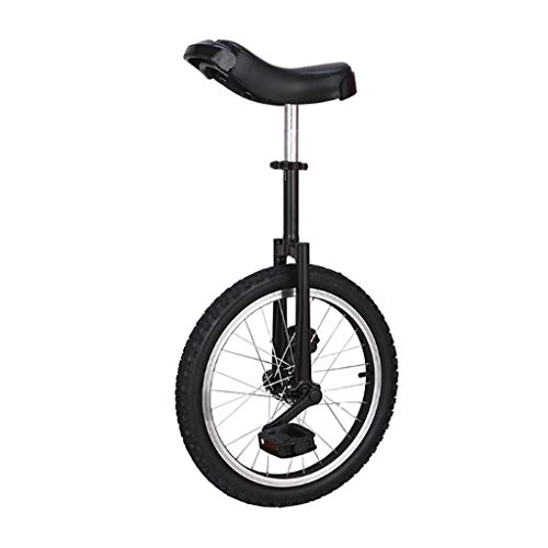 Einräder : ZSH-dlc Einrad 16 Zoll Single Round Kinder Erwachsene Höhenverstellbar Balance Radfahren Übung Schwarz