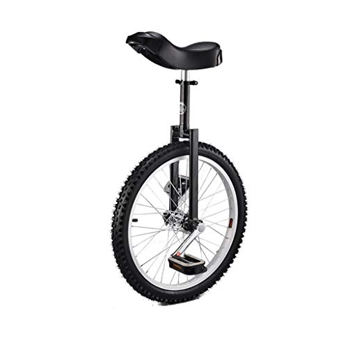 Einräder : ZSH-dlc Einrad 20 Zoll Single Round Kinder Erwachsene Höhenverstellbar Balance Radfahren Übung Mehrere Farben (Farbe : SCHWARZ, größe : 20 inch)
