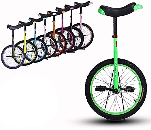 Einräder : ZWH Fahrräder Einrad 18-Zoll-Rad-Einrad-Leckdicht Butyl-Reifenrad Radfahren Outdoor-Sport-Fitness-Übungsgesundheit Für Kinder Und Anfänger, 8 Farben Optional (Color : Green, Size : 18 Inch Wheel)