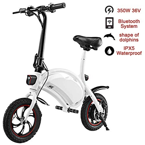 Elektrofahrräder : 12 Zoll Elektrisches Fahrrad mit Bluetooth-Steuerung, ElektroFahrrad mit 350W Removable 36V 6AH Lithium-Ionen-Akku fr Erwachsene, Hchstgeschwindigkeit 25-30 km / h