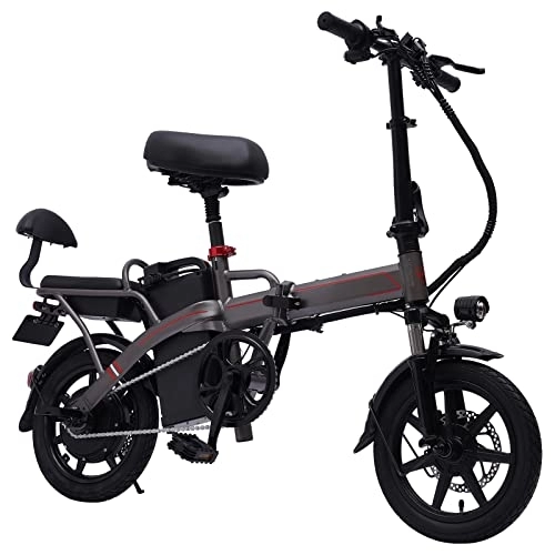 Elektrofahrräder : 14" E-Bike Klapprad 250W Hinterradmotor Li-Ion-Akku 48V / 10Ah 14 Zoll Herren Damen E-Klapprad E-Faltrad Elektrofahrrad City E-Bike