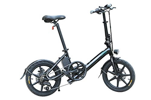 Elektrofahrräder : 16 Inch FIIDO D3s Electric Folding Variable Speed Bike, 7.8Ah 36V 250W Electric Folding Bike(Schwarz) (weiß)