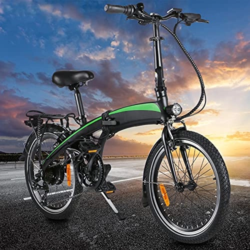 Elektrofahrräder : 20" klappbares E-Bike, Maximale Fahrgeschwindigkeit 25KM / H, mit 250W Motor, Für Männer und Frauen Geeignet, Leicht zu Montieren, Schwarz