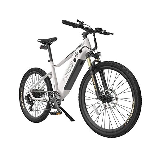 Elektrofahrräder : 26-Zoll-Elektro-Mountainbike für Erwachsene Mit 48-V-10-Ah-Lithium-Ionen-Batterie / 250-W-Gleichstrommotor, Shimano 7S-System mit variabler Geschwindigkeit und Rahmen aus Aluminiumlegierung, Weiß