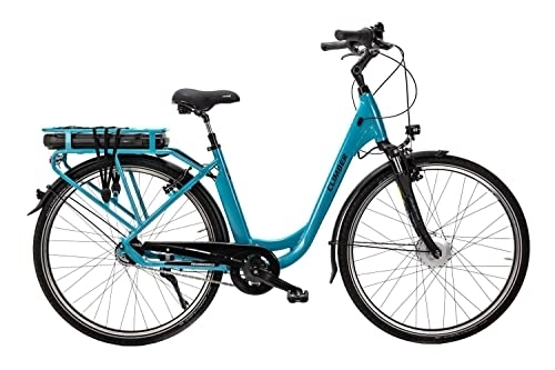 Elektrofahrräder : 28 Zoll City E Bike Elektro Fahrrad Shimano Nexus 7 Gang Continental türkis