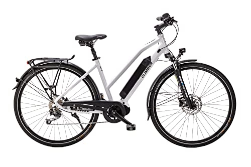 Elektrofahrräder : 28 Zoll Climber E Bike Elektro Fahrrad Mittelmotor 80 Nm 504Wh Scheibenbremsen DISC weiß