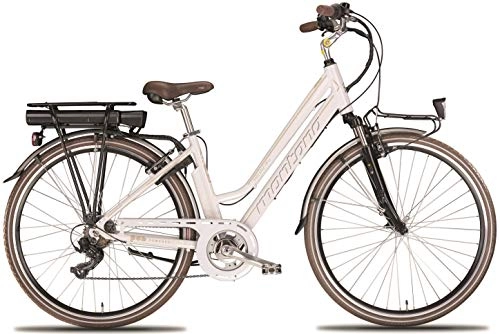 Elektrofahrräder : 28 Zoll Elektro Damen Fahrrad Montana E-Bluecity Deluxe, Farbe:weiß, Rahmengröße:44cm