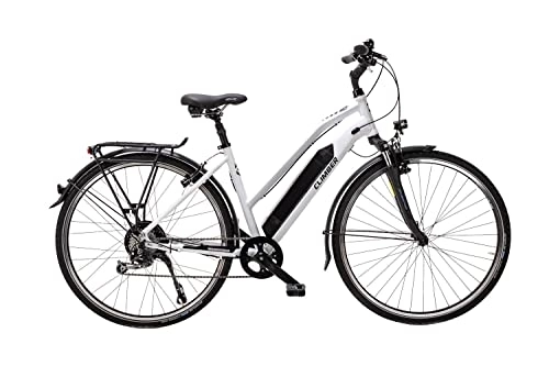 Elektrofahrräder : 28 Zoll Elektro Fahrrad Trekking Pedelec Shimano Deore 36V Shimano Weiss