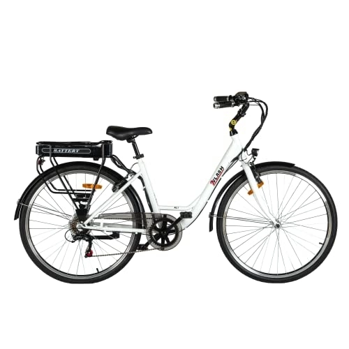 Elektrofahrräder : 2Flash City E-Bike | Model AL1 (Weiss)