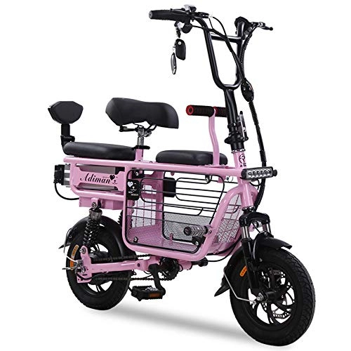 Elektrofahrräder : 350W elektrisches erwachsenes Fahrrad-E-Fahrrad 48V 15.6Ah entfernbares wasserdichtes Lithium-Batterie unterstütztes elektrisches Fahrrad mit intelligentem Multifunktions-LED-Armaturenbrett, Rosa