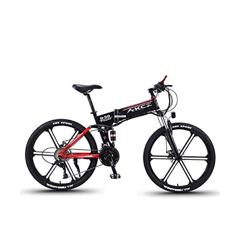 Elektrofahrräder : AISHFP 26 Zoll Adult Faltbarer elektrischer Mountainbike, 36V Lithium-Batterie-elektrisches Fahrrad, hochfesten Aluminium-Legierung Rahmen, 27 Geschwindigkeit, B