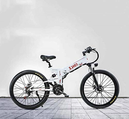 Elektrofahrräder : AISHFP 26 Zoll Adult Faltbarer elektrischer Mountainbike, 48V-Lithium-Batterie, Aluminium-Legierung Multi-Link Aufhängung, mit GPS-Anti-Diebstahl-Positioning System, A