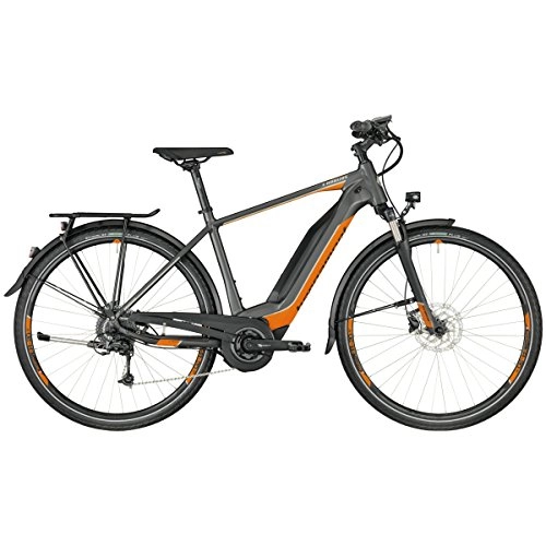 Elektrofahrräder : Bergamont E-Horizon 6.0 Herren Pedelec Elektro Trekking Fahrrad Grau / Orange 2018: Gre: 60cm (186-201cm)