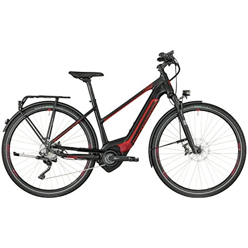 Elektrofahrräder : Bergamont E-Horizon Elite Damen Pedelec Elektro Trekking Fahrrad schwarz / rot 2018: Gre: 44cm (158-164cm)