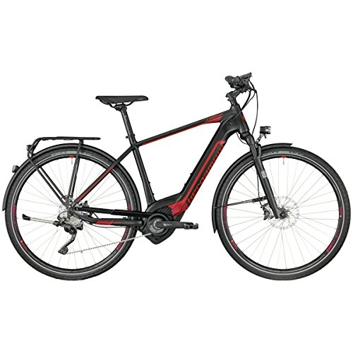 Elektrofahrräder : Bergamont E-Horizon Elite Herren Pedelec Elektro Trekking Fahrrad schwarz / rot 2018: Gre: 56cm (178-186cm)