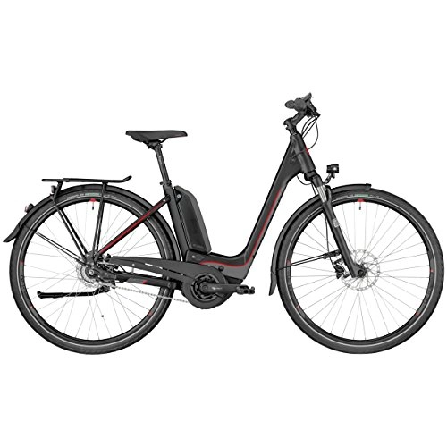 Elektrofahrräder : Bergamont E-Horizon N8 CB 400 Wave Damen Pedelec Elektro Trekking Fahrradschwarz / rot 2018: Gre: 44cm (158-164cm)
