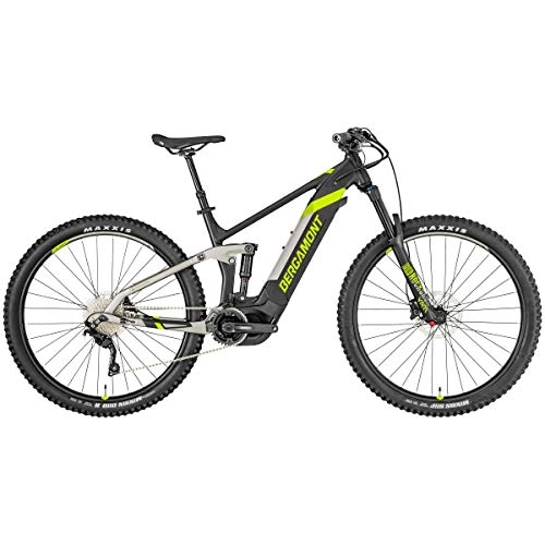 Elektrofahrräder : Bergamont E-Trailster Sport 29 Pedelec Elektro MTB Fahrrad schwarz / silberfarben / grn 2019: Gre: L (176-183cm)