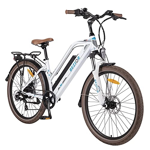 Elektrofahrräder : BEZIOR Elektrofahrrad 26" klappbares E-Citybike mit 48V 12.5Ah Lithium-Akku, 250W Heckmotor Hollandrad, E-Bike 25 km / h, Shimano-Übertragungssystem, Klettern: 35 °, Weiß