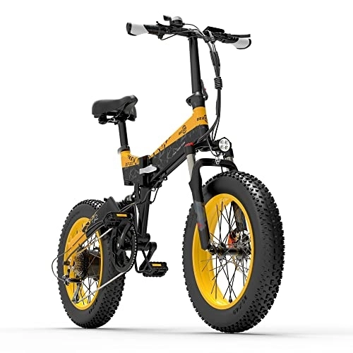 Elektrofahrräder : Bezior XF200 Faltbares Elektrofahrräder e-Bike 20 Zoll e-Bike mit 130 km Akkulaufzeit, voll faltbar 48 V-17, 5 Ah Klein und tragbar