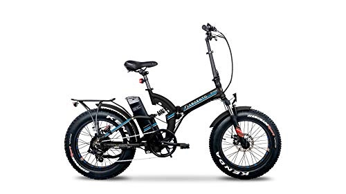 Elektrofahrräder : Bimax Elektrofahrrad Fat faltbar, Full Suspension, Unisex, Erwachsene, Blau, 44