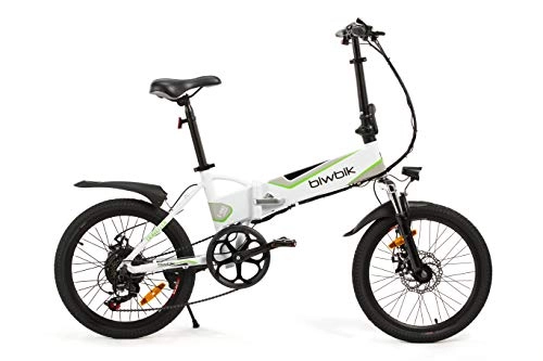 Elektrofahrräder : BIWBIK Traveller E-Bike Klapprad Elektrofahrrad Alu (Traveller 2.0 Weiß)