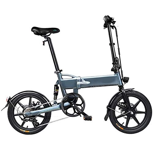 Elektrofahrräder : CARACHOME Zusammenklappbares Elektrofahrrad für Erwachsene 250-W-Motor 6-Gang-Schalt-Elektrofahrrad 16-Zoll-Mountainbike für den Pendelverkehr im Freien, A
