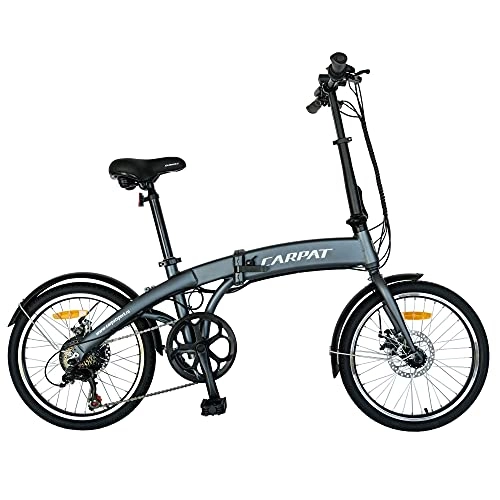 Elektrofahrräder : CARPAT Elektrofahrrad C1005E 20 Zoll 36v 250w Grau E-Fahrrad Elektro Fahrrad E-Bike