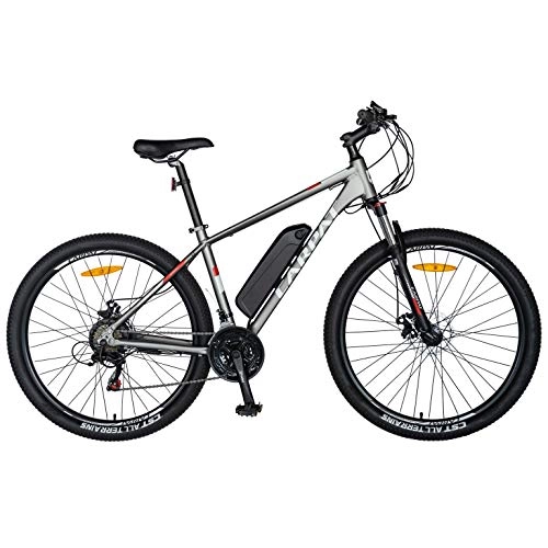 Elektrofahrräder : CARPAT MTB E-Bike 29" Elektrofahrrad Mountainbike, Elektrisches Fahrrad mit 36V 10Ah Lithium-Batterie und Shimano 21-Gang (29, Silber)